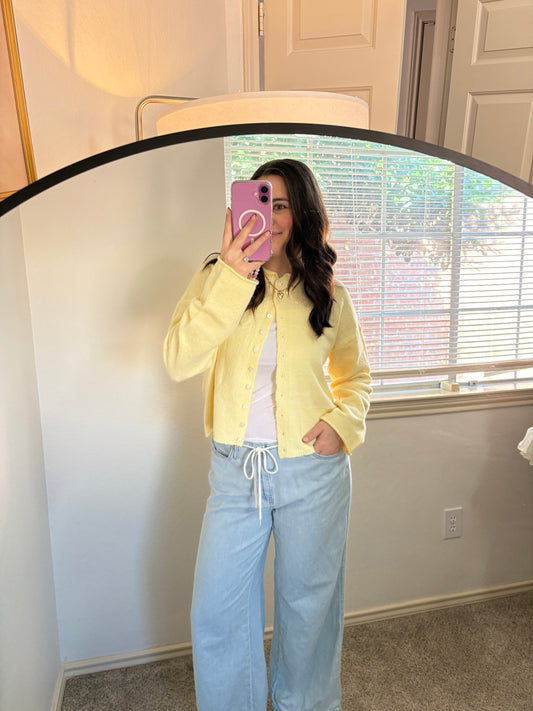 Essential Button Down Cardigan Top
